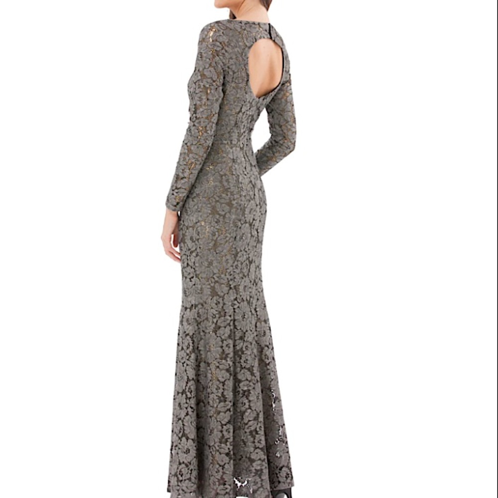 JS Collections Keyhole back Lace Gown
